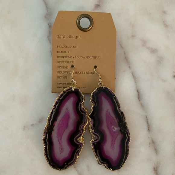 Dara Ettinger ALICE Agate Slice Earrings - Picture 2 of 3